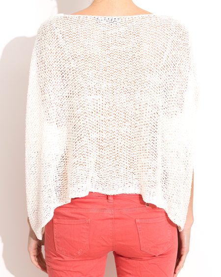 Damski sweter - biały -