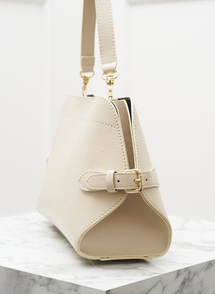 Real leather shoulder bag Glamorous by GLAM - Beige -