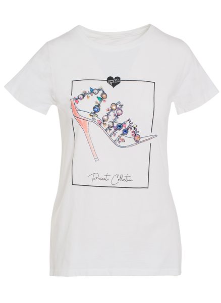 Camiseta para mujer Glamorous by Glam - Blanco -