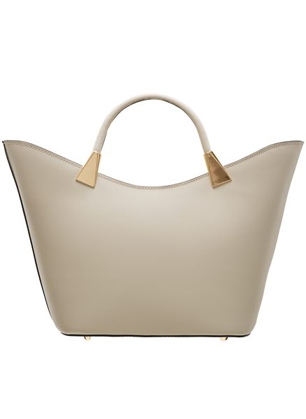 Bolso de cuero de mano para mujer Glamorous by GLAM - Beige -