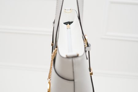 Damska skórzana torebka na ramię Glamorous by GLAM - biały -