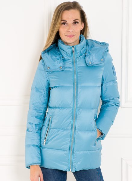 Calvin Klein páperová zimná azúrová bunda -