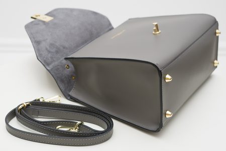 Real leather handbag Glamorous by GLAM - Grey -