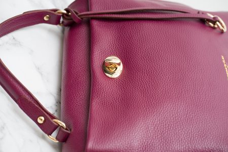 Real leather handbag Glamorous by GLAM - Wine -