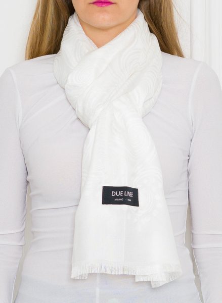 Women's scarf Due Linee - White -