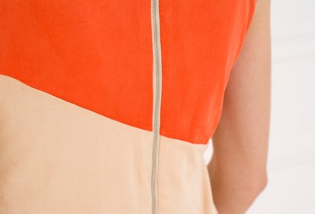 Dámské šaty oranžovo - béžové -