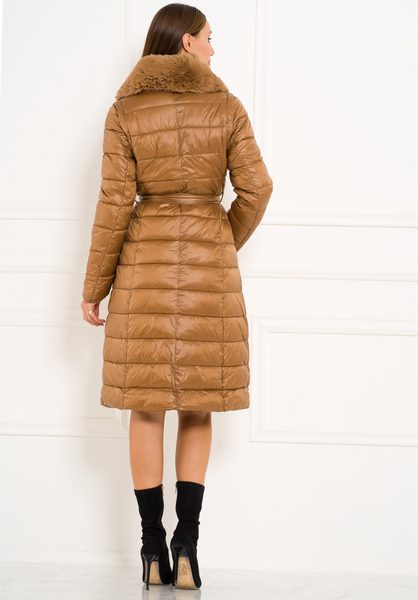 Női téli kabát Due Linee - Barna -