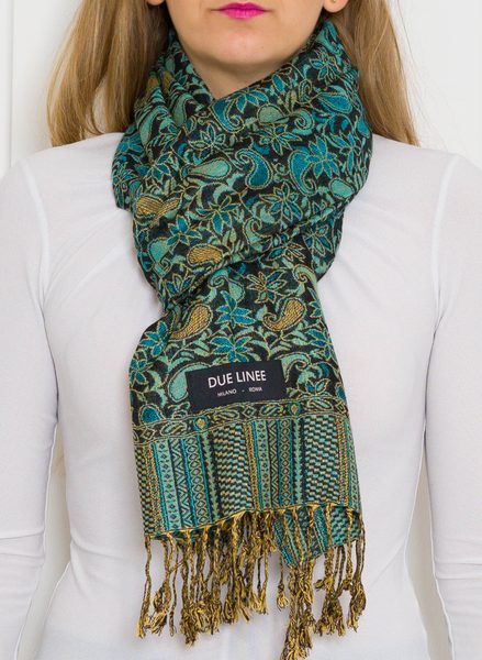 Women's scarf Due Linee - Blue -