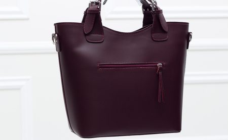 Real leather handbag Glamorous by GLAM - Wine -