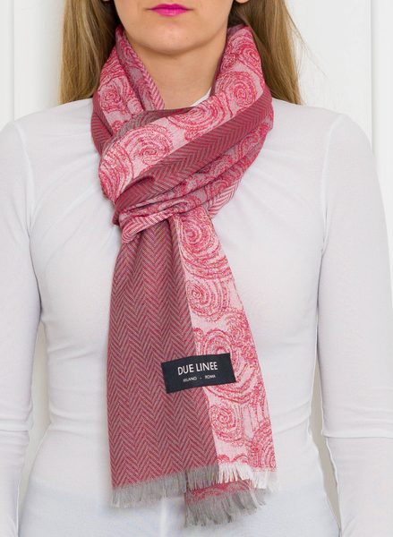 Women's scarf Due Linee - Wine -