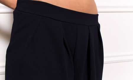 Dámske culottes nohavice 3/4 dĺžka - tmavá modrá -