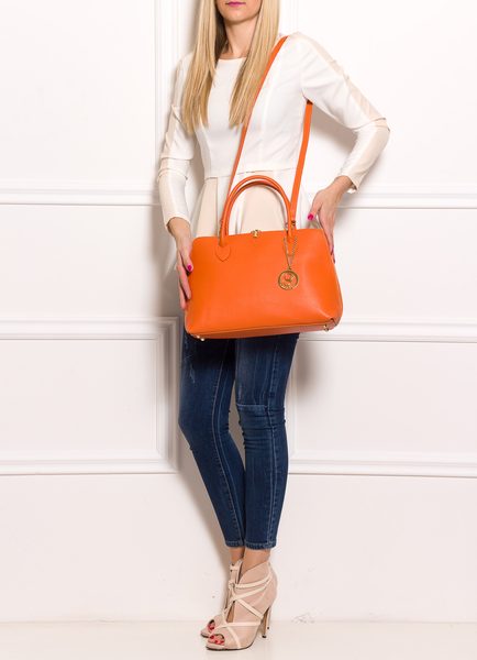 Real leather handbag Glamorous by GLAM - Orange -