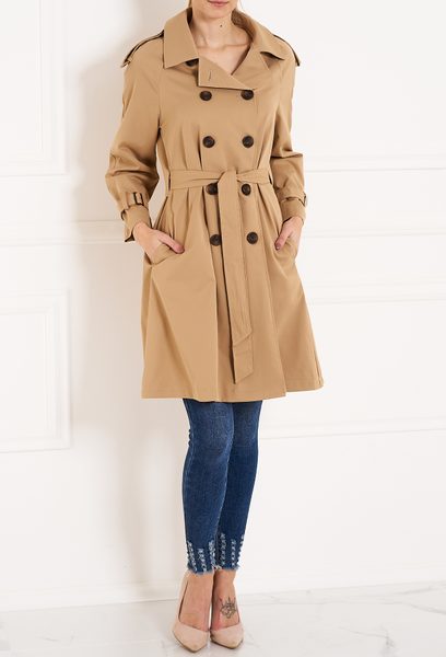 Dámsky trenčkot kabát béžový -