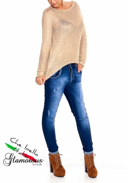 Dámský svetr zlatý -