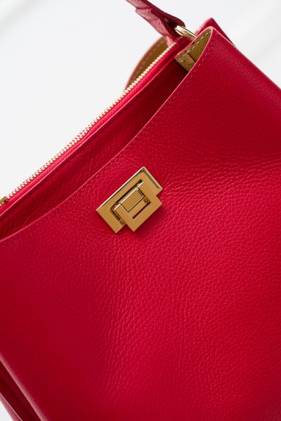 Geantă de umăr din piele pentru femei Glamorous by GLAM - Roșie -