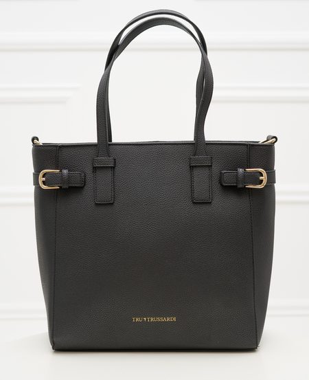 Bolso de hombro de cuero para mujer Tru Trussardi - Negro -