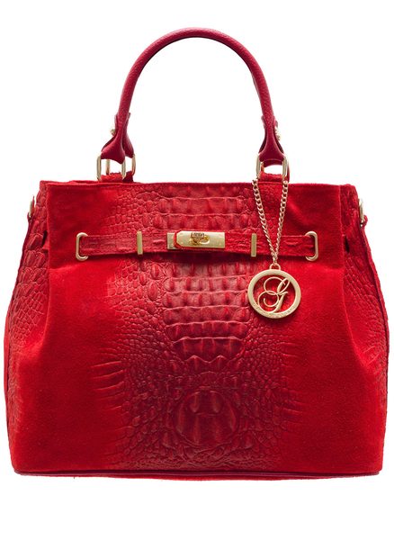 Real leather handbag Glamorous by GLAM - Red -