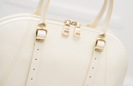 Borsa a mano da donna in pelle Guess Luxe - Bianco -