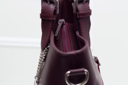 Real leather handbag Glamorous by GLAM - Wine -