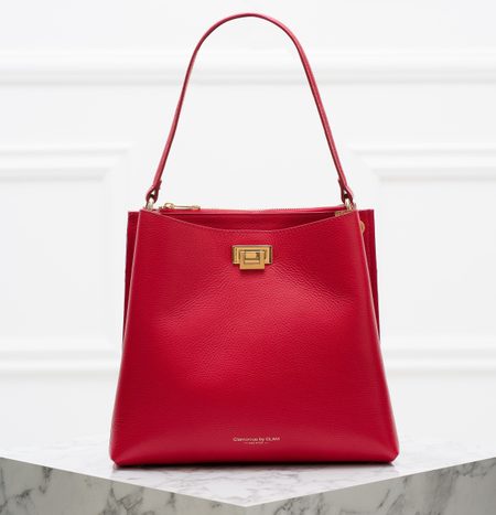 Real leather shoulder bag Glamorous by GLAM - Red -