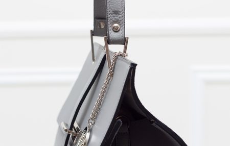 Real leather handbag Glamorous by GLAM - Grey -