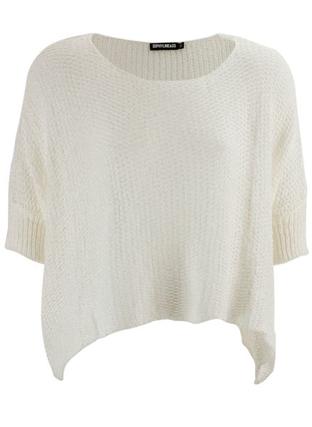 Damski sweter - biały -