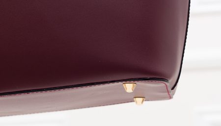 Real leather shoulder bag Glamorous by GLAM - Wine -