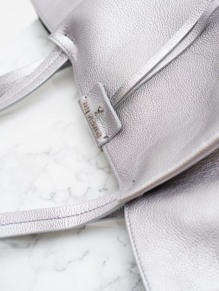 Borsa a spalla da donna in pelle PATRIZIA PEPE - Argento -