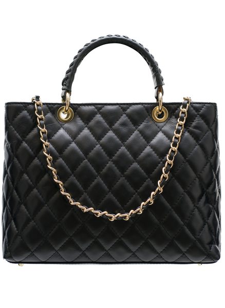 Bolso de cuero de mano para mujer Glamorous by GLAM - Negro -