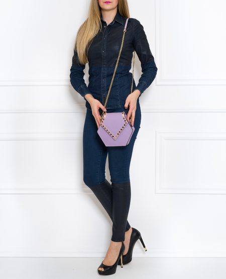 Geantă din piele crossbody pentru femei Glamorous by GLAM - Mov -