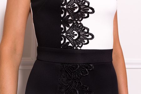 Italian dress Due Linee - Black-white -