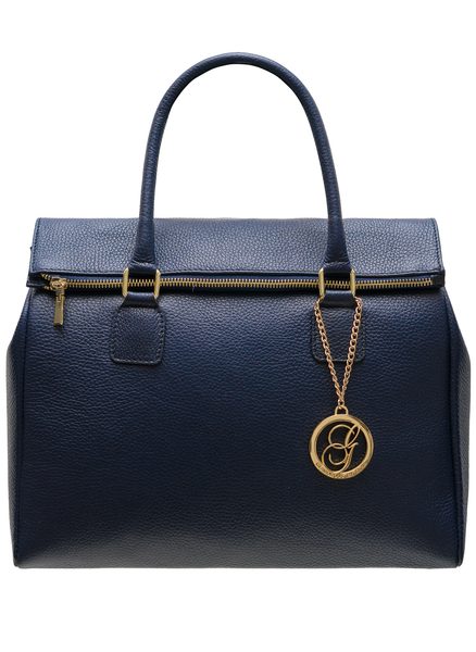 Borsa a mano da donna in pelle Glamorous by GLAM - Blu -