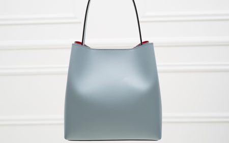 Real leather shoulder bag Glamorous by GLAM - Blue -