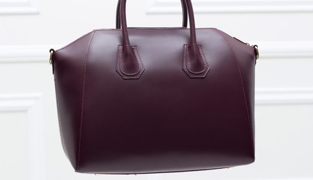 Real leather handbag Glamorous by GLAM - Wine -