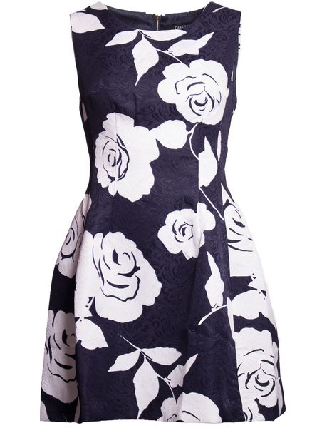 Dámské elegantní šaty s květy - A střih -