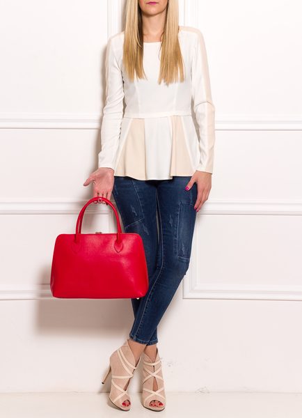 Bolso de cuero de mano para mujer Glamorous by GLAM - Rojo -