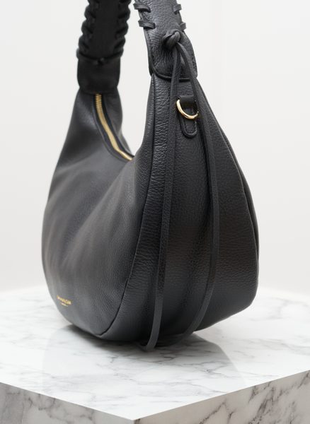 Real leather shoulder bag Glamorous by GLAM - Black -