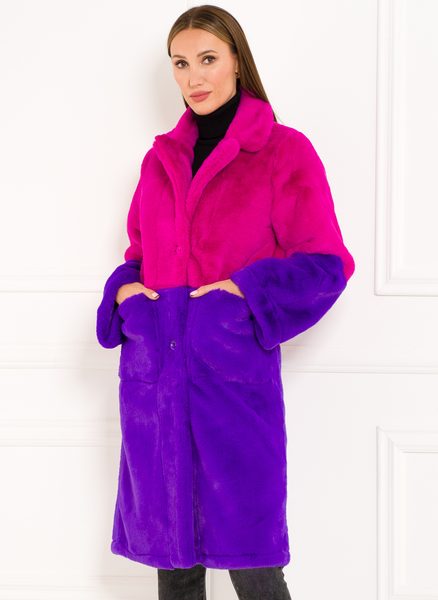 Női teddy kabát Due Linee - Rózsaszín -