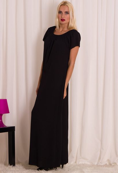 Dámské dlouhé letní šaty - černá -