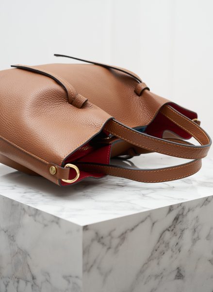 Real leather handbag Glamorous by GLAM - Brown -