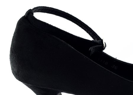 Dámské lodičky na platformě černé semišové -