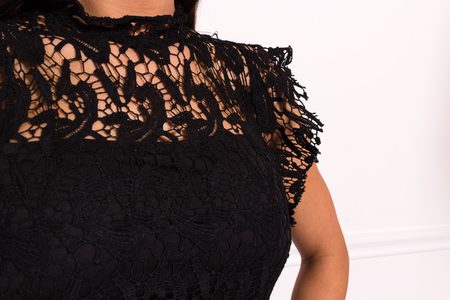 Rochie dantelă de damă Due Linee - Neagră -