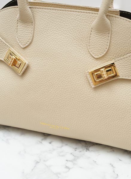 Real leather handbag Glamorous by GLAM - Beige -