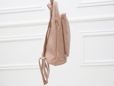 Women's real leather backpack Glamorous by GLAM - Pink -