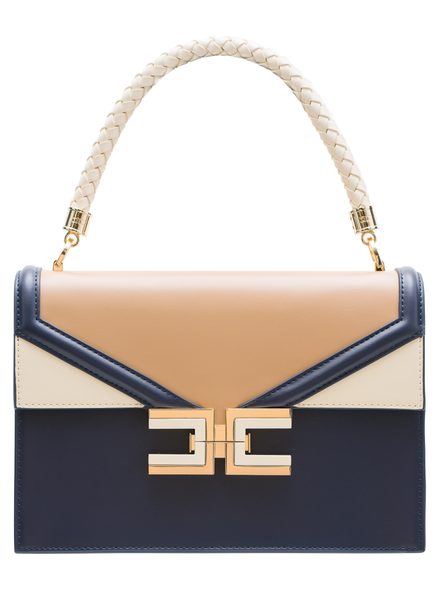 Borsa a mano da donna in pelle Elisabetta Franchi - Blu -