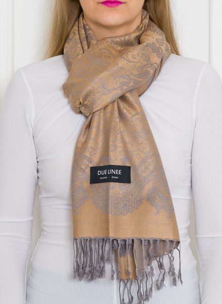 Foulard donna Due Linee - Marrone -