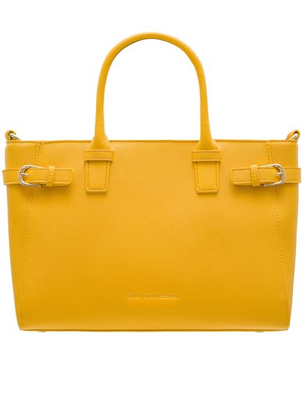 Bolso de cuero de mano para mujer Tru Trussardi - Amarillo -