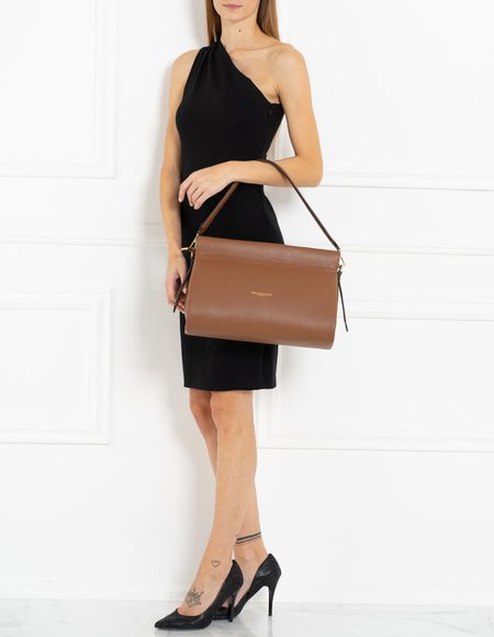 Real leather shoulder bag Glamorous by GLAM - Brown -