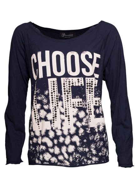 Dámské triko s nápisem - modré -