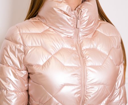 Dámská zimní metalická bunda - perleťová -